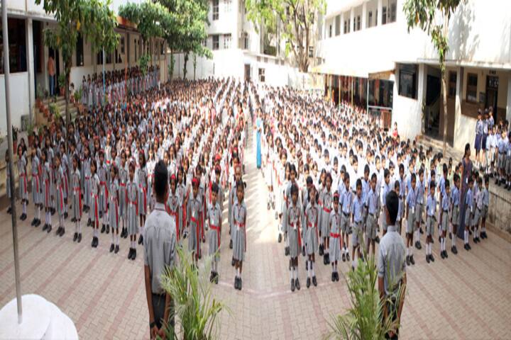 K L E SocietyS MR Sakhare English Medium Shcool-Assembly