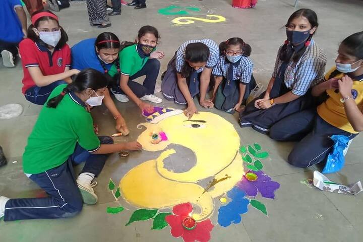 Hindustani Kendriya Vidyalaya-Rangoli Competition