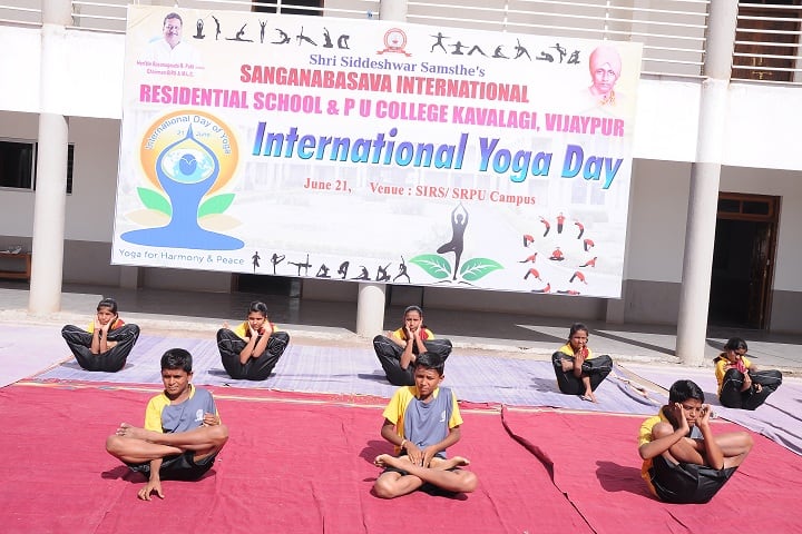 Sanganabasava International Residential School-Yoga Day