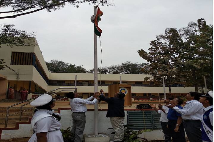 Vidyavardhaka Sangha B M Sri Educational Institutions-Flag Hoisting