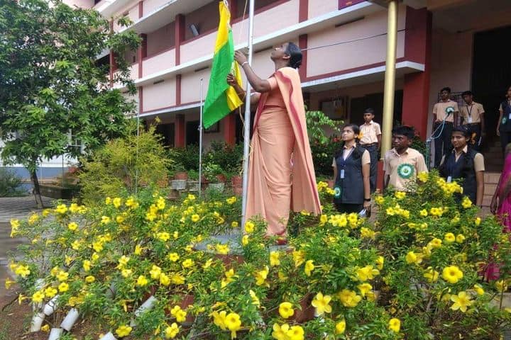 Alphonsa English Medium School-Flag Hoisting