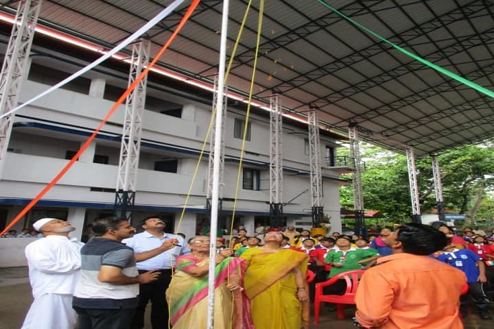 Bishop Pereira Memorial School-Flag Hoisting
