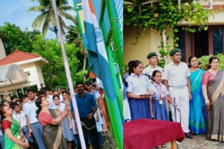 Chinmaya Vidyalaya-Flag Hoisting